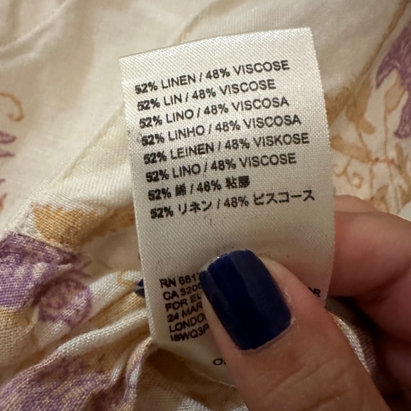 Free people Arielle Printed crop top in cream size xs - Picture 8 of 9